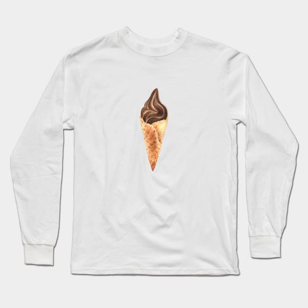 Chocolate ice cream Long Sleeve T-Shirt by Flowersforbear